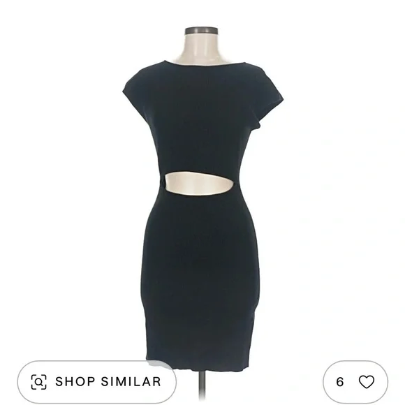Wilfred Elegant Black Cutout Dress - Picture 1 of 4